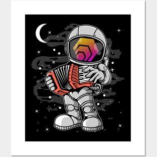 Astronaut Accordion HEX Coin To The Moon HEX Crypto Token Cryptocurrency Blockchain Wallet Birthday Gift For Men Women Kids Posters and Art